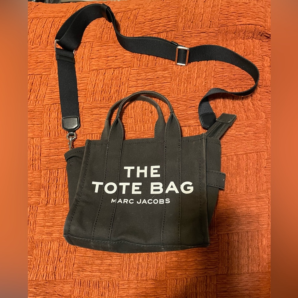 Marc Jacobs Black Canvas 'The Tote Bag' Crossbody Tote